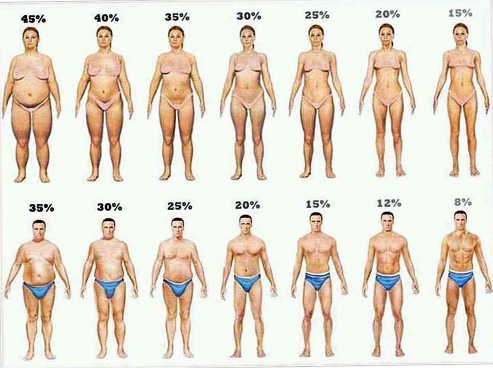 postotak tjelesne masti i gubitak težine na keto dijeti
